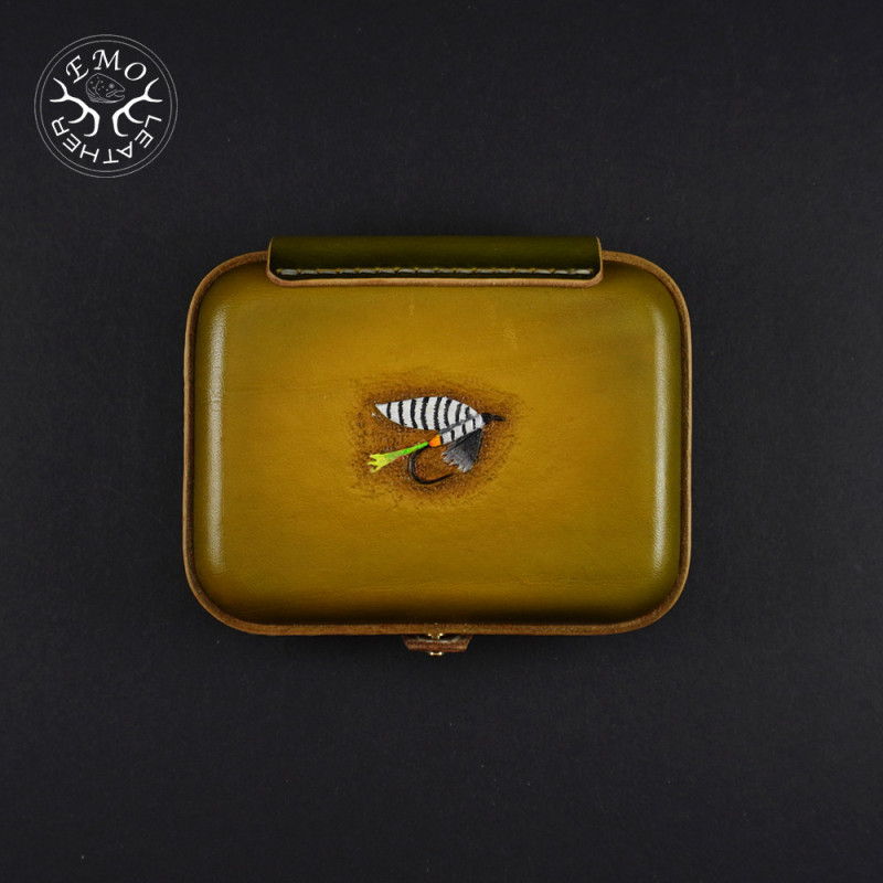 Olive Drab F Fly Box | EmoLeather | Custom Leather Goods