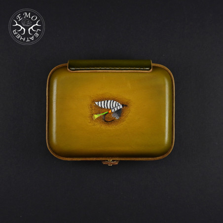 Olive Drab F Fly Box | EmoLeather | Custom Leather Goods Olive Drab F Fly Box | EmoLeather | Custom Leather Goods