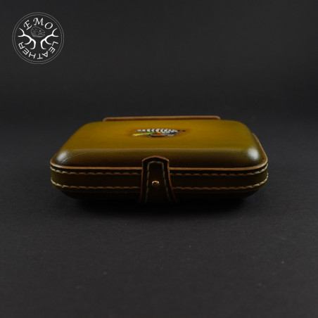 Olive Drab F Fly Box | EmoLeather | Custom Leather Goods