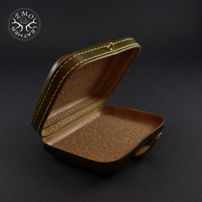 Olive Drab F Fly Box | EmoLeather | Custom Leather Goods