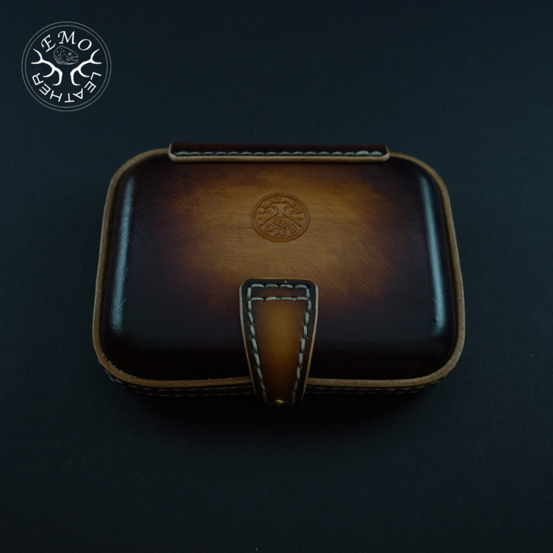 Brown F Fly Box | EmoLeather | Custom Leather Goods