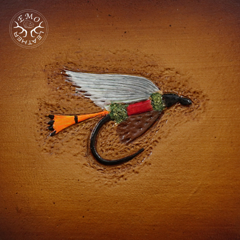 Brown F Fly Box | EmoLeather | Custom Leather Goods
