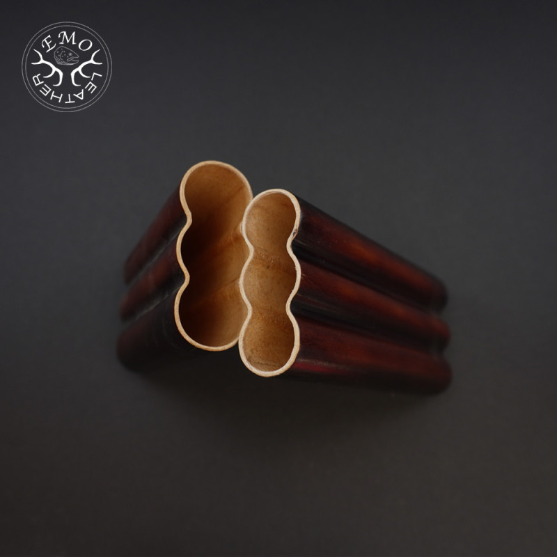 Rusty Brown 3 Slot Churchill Cigar Case | EmoLeather | Custom Leather Goods