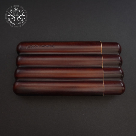 Rusty Brown 4 Slot Churchill Cigar Case | EmoLeather | Custom Leather Goods Rusty Brown 4 Slot Churchill Cigar Case | EmoLeather | Custom Leather Goods