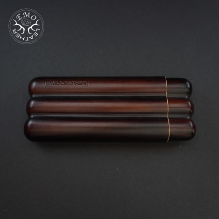 Rusty Brown 3 Slot Churchill Cigar Case | EmoLeather | Custom Leather Goods Rusty Brown 3 Slot Churchill Cigar Case | EmoLeather | Custom Leather Goods