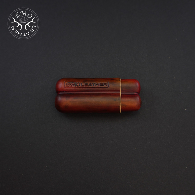 Antique Distressed 2 Slot Toscanello Case | EmoLeather | Custom Leather Goods