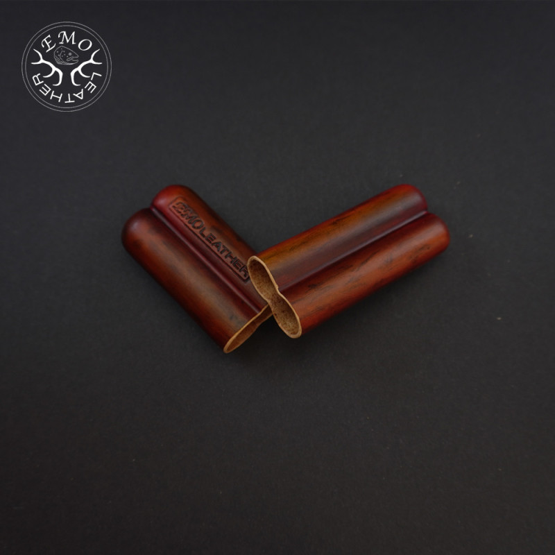 Antique Distressed 2 Slot Toscanello Case | EmoLeather | Custom Leather Goods