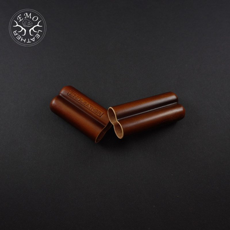 Light Brown 2 Slot Toscanello Case | EmoLeather | Custom Leather Goods