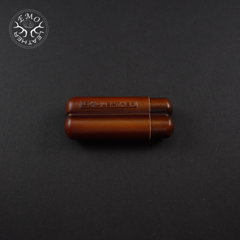 Light Brown 2 Slot Toscanello Case | EmoLeather | Custom Leather Goods