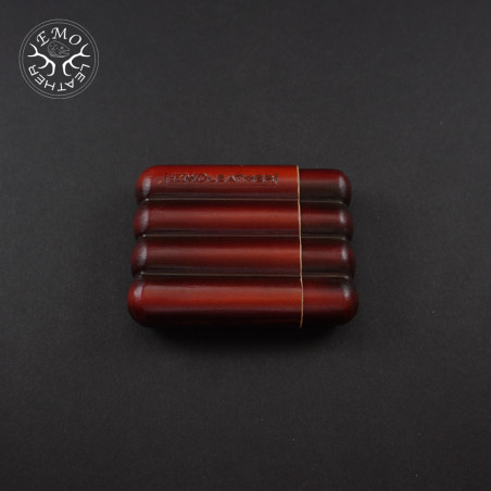 Red Black 4 Slot Toscanello Case | EmoLeather | Custom Leather Goods Red Black 4 Slot Toscanello Case | EmoLeather | Custom Leather Goods