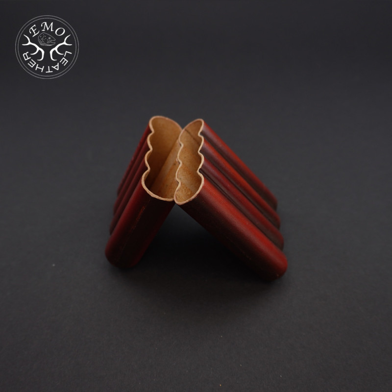 Red Black 4 Slot Toscanello Case | EmoLeather | Custom Leather Goods