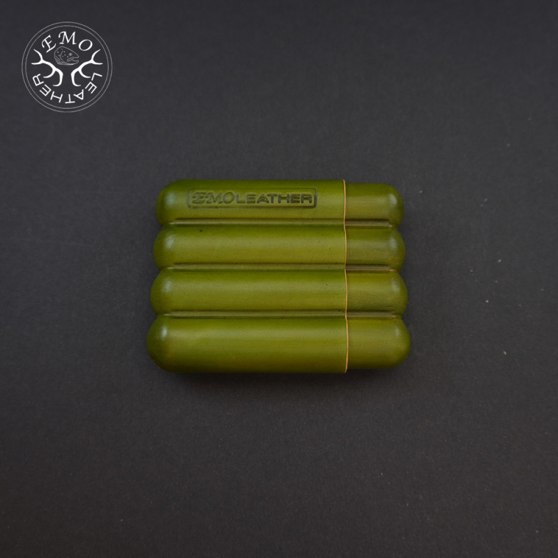 Olive 4 Slot Toscanello Case | EmoLeather | Custom Leather Goods