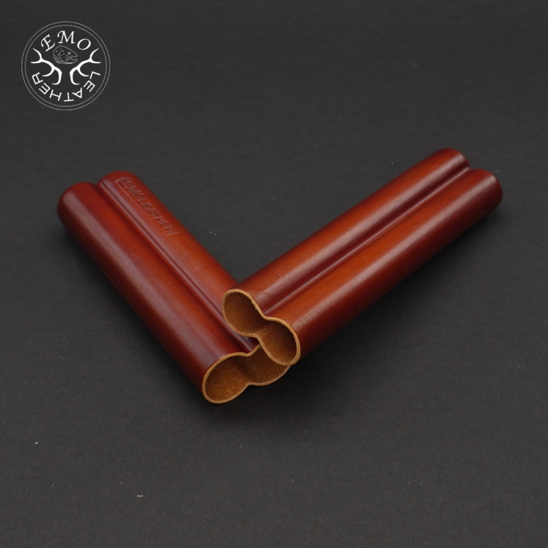 Tan 2 Slot Toscano Case | EmoLeather | Custom Leather Goods