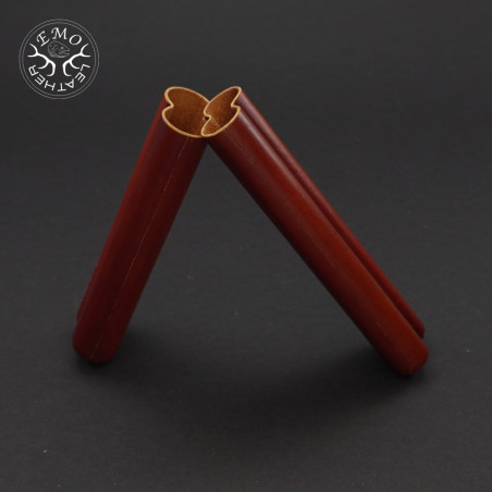 Tan 2 Slot Toscano Case | EmoLeather | Custom Leather Goods