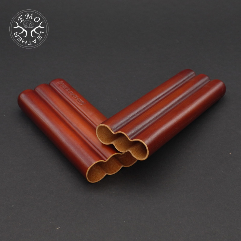 Tan 3 Slot Toscano Case | EmoLeather | Custom Leather Goods