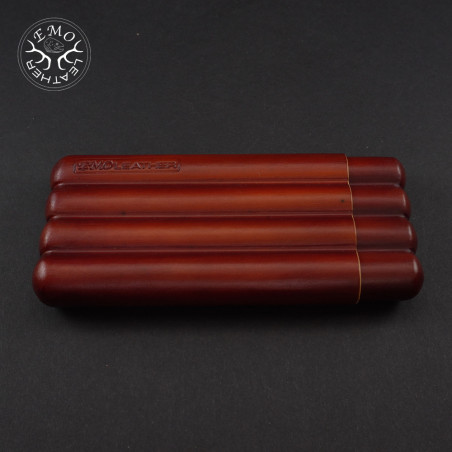 Tan 4 Slot Toscano Case | EmoLeather | Custom Leather Goods Tan 4 Slot Toscano Case | EmoLeather | Custom Leather Goods